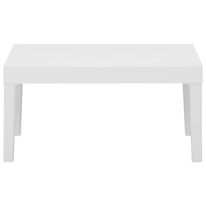 vidaXL 4-delige Loungeset met kussens kunststof wit