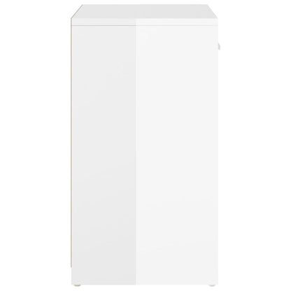 Schoenenbank 94,5x31x57 cm bewerkt hout hoogglans wit