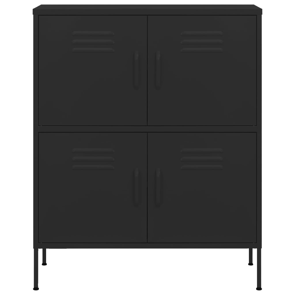 vidaXL Opbergkast 80x35x101,5 cm staal zwart