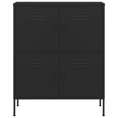 vidaXL Opbergkast 80x35x101,5 cm staal zwart