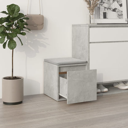 vidaXL Opbergbox met lade 40,5x40x40 cm bewerkt hout betongrijs