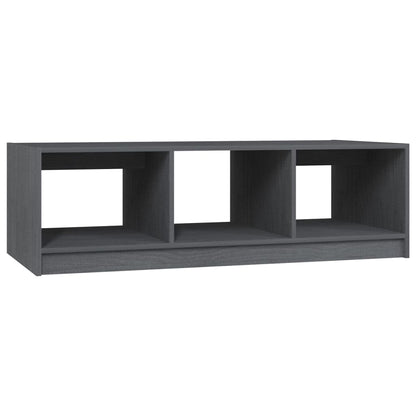 vidaXL Salontafel 110x50x34 cm massief grenenhout grijs