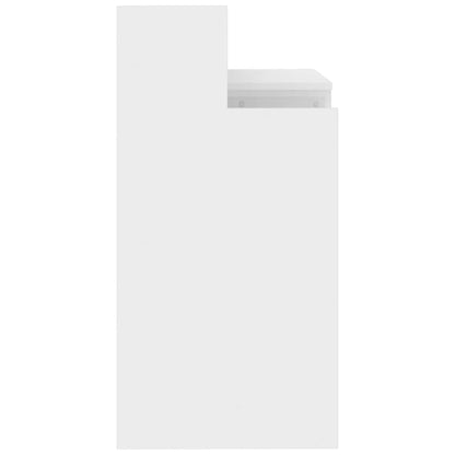 vidaXL Bureau met LED-verlichting 97x45x90 cm hout hoogglans wit