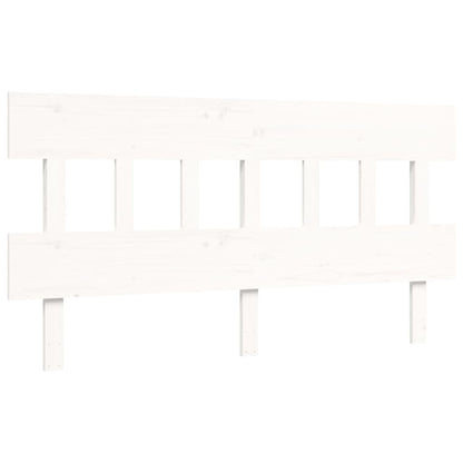 vidaXL Seniorenbed met hoofdbord massief hout wit 160x200 cm