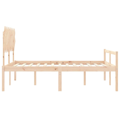 vidaXL Seniorenbed met hoofdbord massief hout 140x200 cm