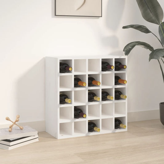 vidaXL Wijnkast 56x25x56 cm massief grenenhout wit