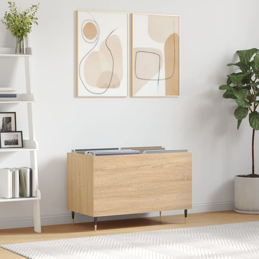 vidaXL Platenkast 74,5x38x48 cm bewerkt hout sonoma eikenkleurig