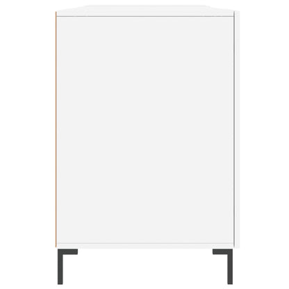 vidaXL Bureau 140x50x75 cm bewerkt hout hoogglans wit
