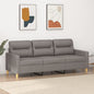 vidaXL Driezitsbank 180 cm stof taupe