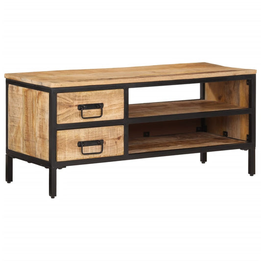 vidaXL Tv-meubel 90x35x40 cm massief ruw mangohout
