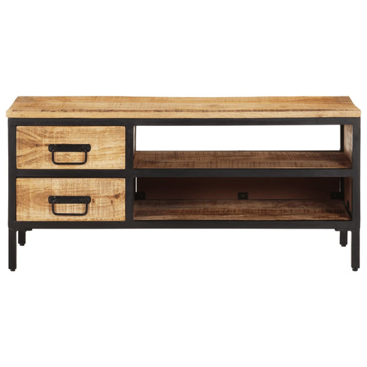 vidaXL Tv-meubel 90x35x40 cm massief ruw mangohout