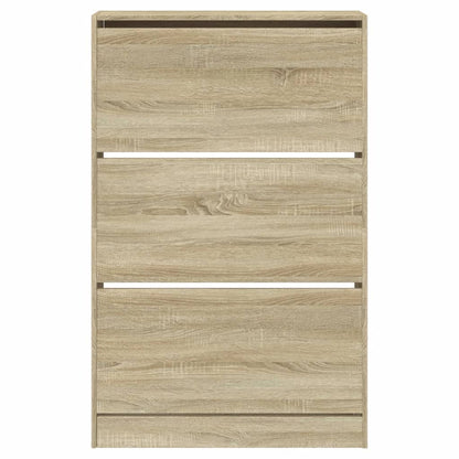 vidaXL Schoenenkast 80x21x125,5 cm bewerkt hout sonoma eikenkleurig