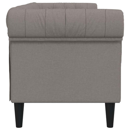 vidaXL Driezitsbank Chesterfield-stijl stof taupe