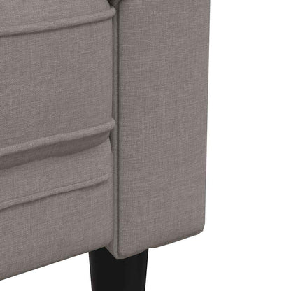 vidaXL Driezitsbank Chesterfield-stijl stof taupe