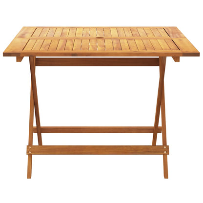 vidaXL 5-delige Tuinset massief hout en stof crèmewit
