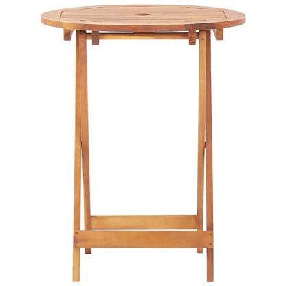 vidaXL 3-delige Bistroset stof en massief hout blauw en wit