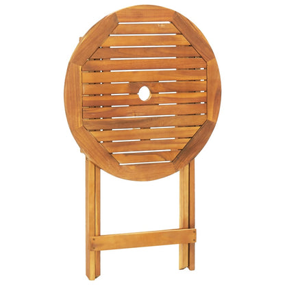 vidaXL 3-delige Bistroset stof en massief hout blauw en wit
