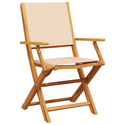 vidaXL 5-delige Tuinset massief hout en stof beige