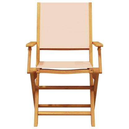 vidaXL 5-delige Tuinset massief hout en stof beige