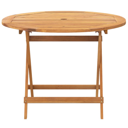 vidaXL 5-delige Tuinset massief hout en stof beige