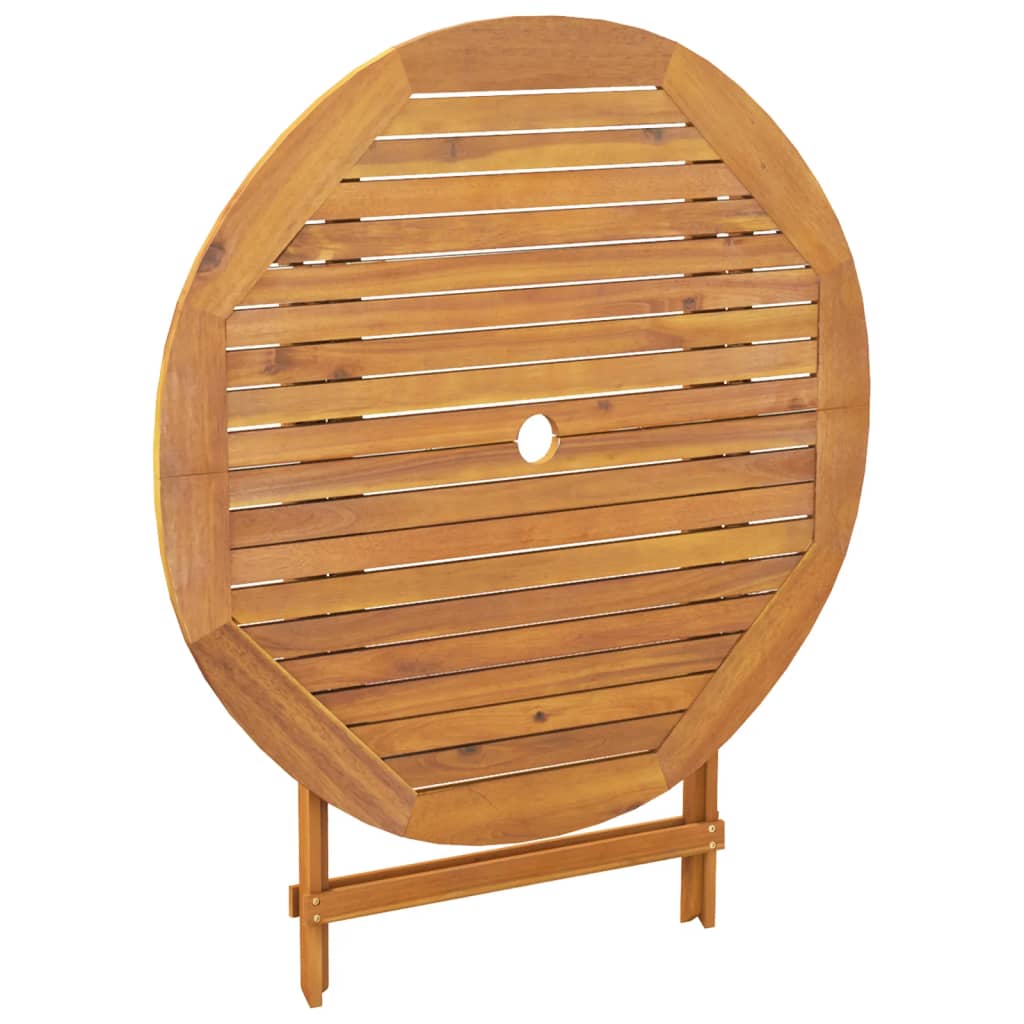 vidaXL 5-delige Tuinset massief hout en stof beige