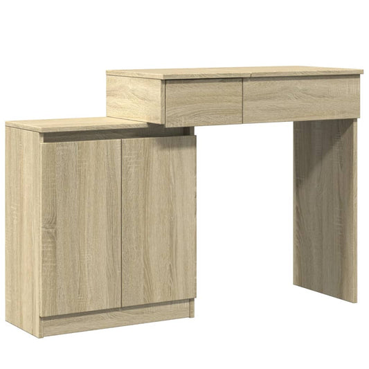 vidaXL Kaptafel met LED 115x37x110,5 cm sonoma eikenkleurig