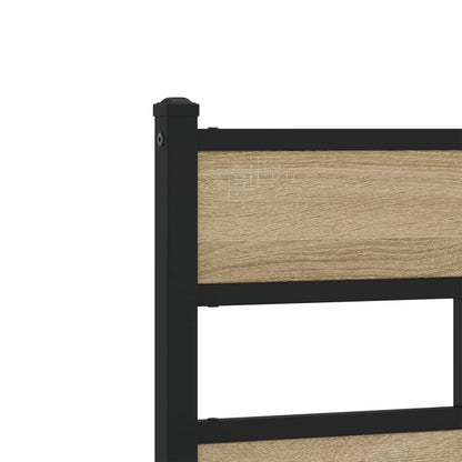 vidaXL Bedframe zonder matras metaal sonoma eikenkleurig 120x190 cm