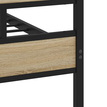 vidaXL Bedframe zonder matras metaal sonoma eikenkleurig 120x190 cm