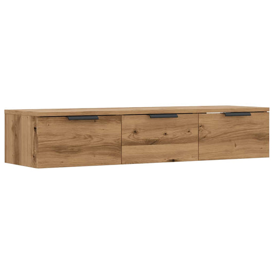 vidaXL Wandkast 102x30x20 cm bewerkt hout artisanaal eikenkleur