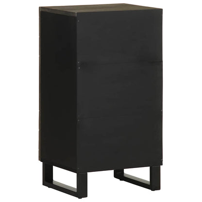 vidaXL Dressoir 40x33x75 cm massief mangohout zwart