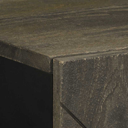 vidaXL Dressoir 40x33x75 cm massief mangohout zwart