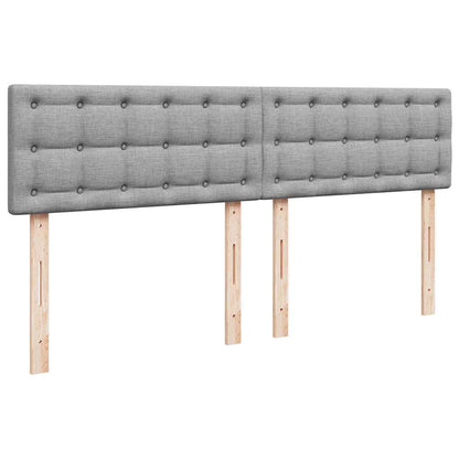 vidaXL Ottoman bed met matras 200x200 cm stof lichtgrijs