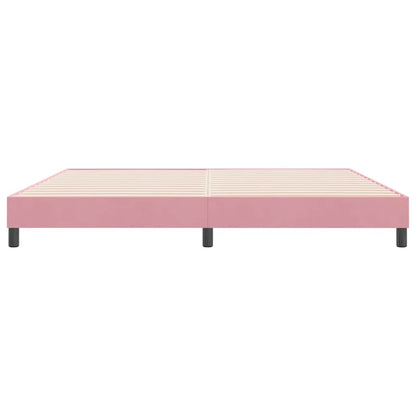 vidaXL Boxspring zonder matras fluweel roze 180x210 cm