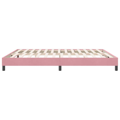 vidaXL Boxspring zonder matras fluweel roze 180x210 cm