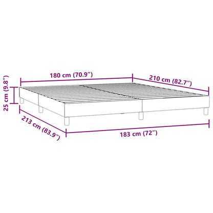 vidaXL Boxspring zonder matras fluweel roze 180x210 cm