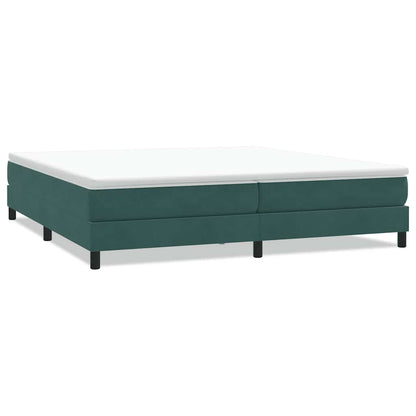 vidaXL Bed boxspring zonder matras 200x210 cm fluweel donkergroen