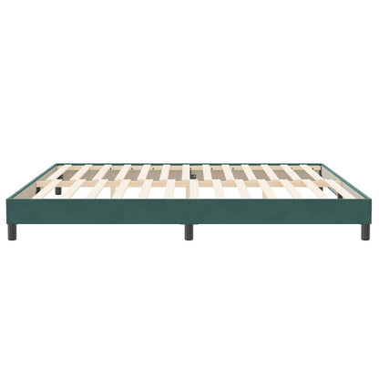 vidaXL Bed boxspring zonder matras 200x210 cm fluweel donkergroen
