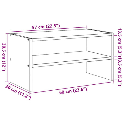 vidaXL Schoenenrek stapelbaar 60x30x30,5 cm wit