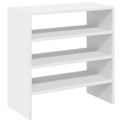 vidaXL Schoenenrekken 2 st stapelbaar 60x30x30,5 cm wit