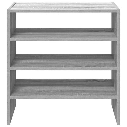 vidaXL Schoenenrekken 2 st stapelbaar 60x30x30,5 cm grijs sonoma eiken