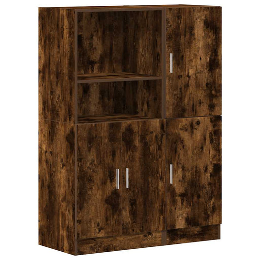 vidaXL 2-delige Keukenkastenset bewerkt hout gerookt eikenkleurig