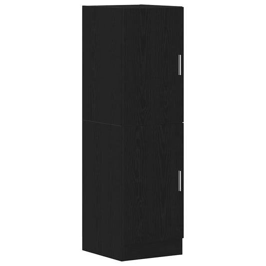 vidaXL Keukenkast 38x41,5x131,5 cm bewerkt hout zwart