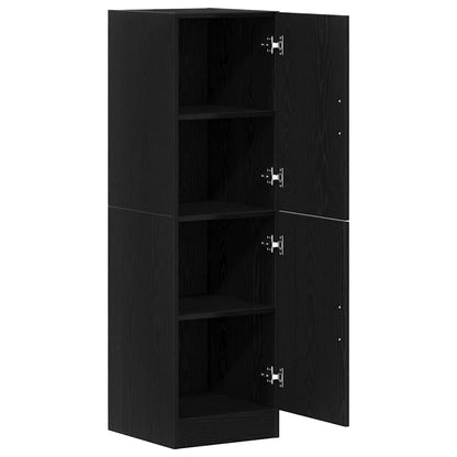 vidaXL Keukenkast 38x41,5x131,5 cm bewerkt hout zwart