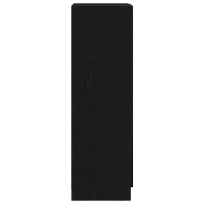 vidaXL Keukenkast 38x41,5x131,5 cm bewerkt hout zwart