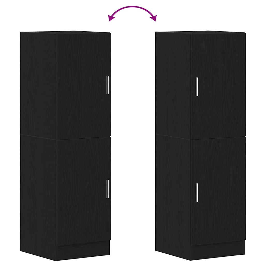 vidaXL Keukenkast 38x41,5x131,5 cm bewerkt hout zwart