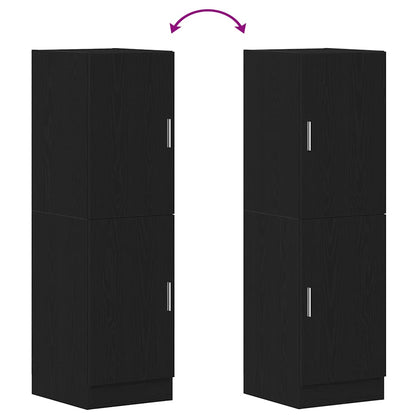vidaXL Keukenkast 38x41,5x131,5 cm bewerkt hout zwart