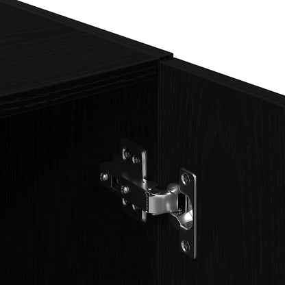 vidaXL Keukenkast 38x41,5x131,5 cm bewerkt hout zwart