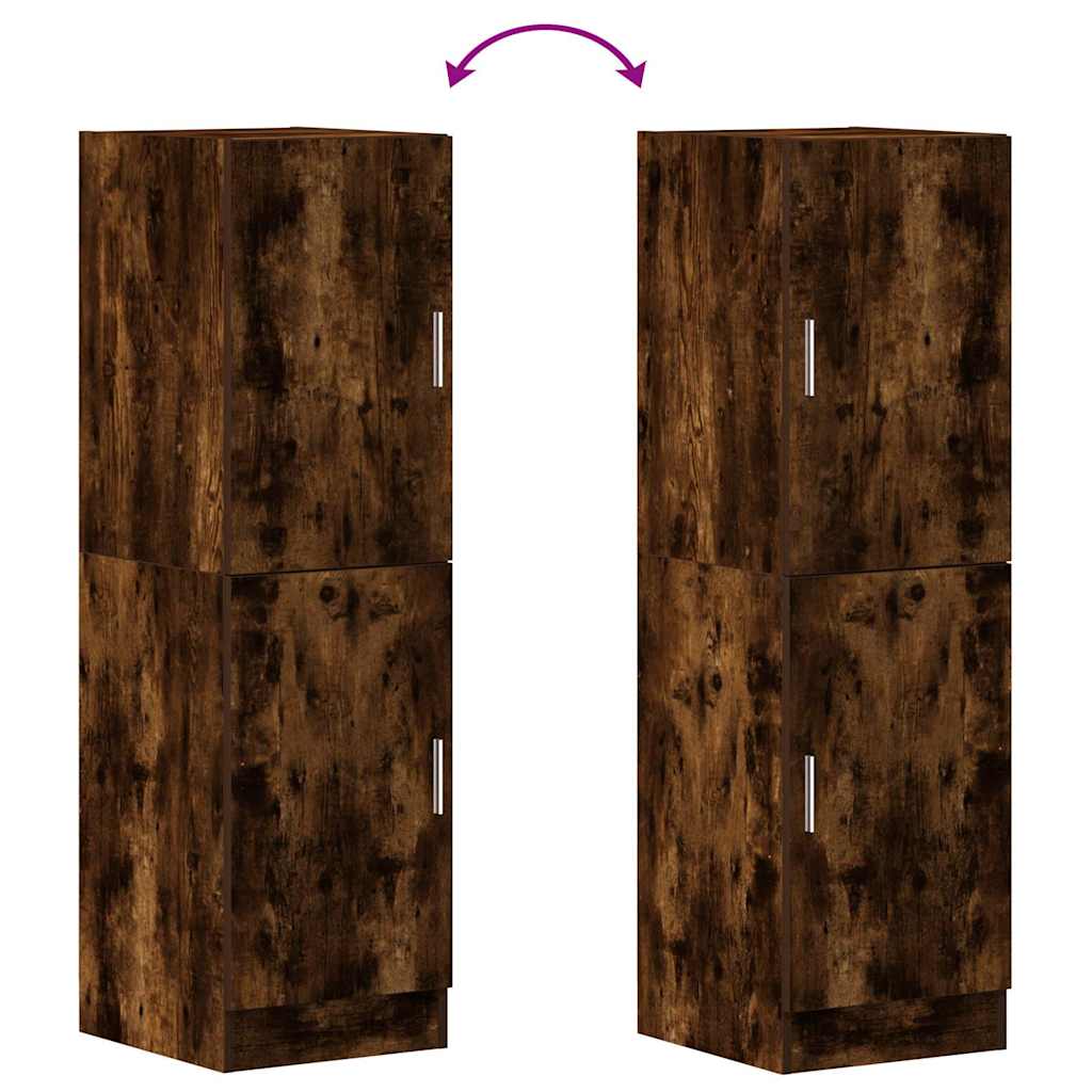 vidaXL Keukenkast 38x41,5x131,5 cm bewerkt hout gerookt eikenkleurig