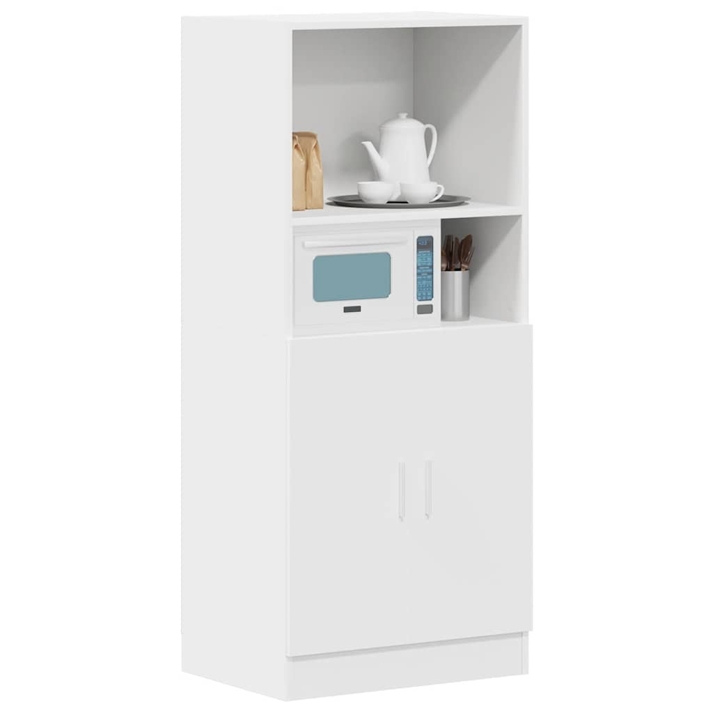 vidaXL Keukenkast 57x41,5x131,5 cm bewerkt hout wit