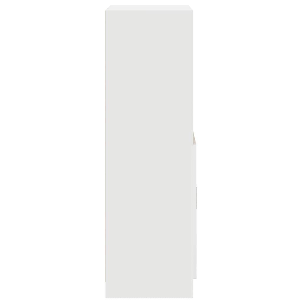 vidaXL Keukenkast 57x41,5x131,5 cm bewerkt hout wit